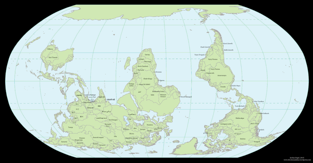 Mapamundi decolonial — nuestro alcance global